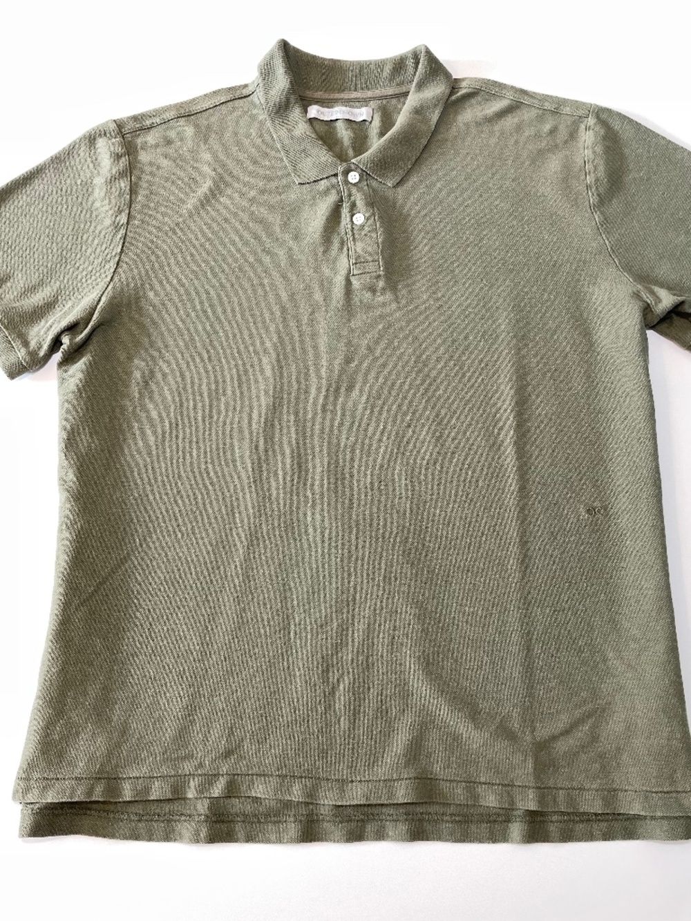 Outerknown Men’s XL Olive Green Hemp Organic Cotton Polo Shirt